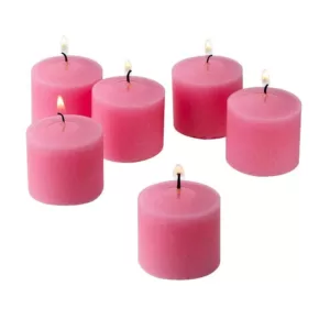 Light In The Dark 10 Hour Soft Pink Unscented Votive Candle (Set of 72)