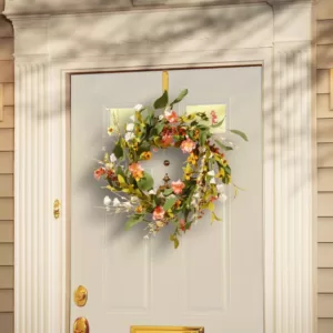 National Tree Company 22 in. Flower Wreath