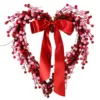 National Tree Company 14 in. Dia Berries and Ribbon Valentine Heart