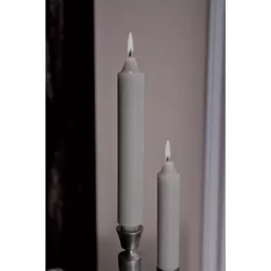 ROOT CANDLES 5 in. Timberline Collenette Platinum Dinner Candle (Box of 8)