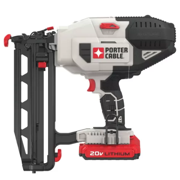 Porter-Cable 20-Volt MAX Lithium-Ion 16-Gauge Cordless  Nailer with Battery 1.5 Ah and Charger