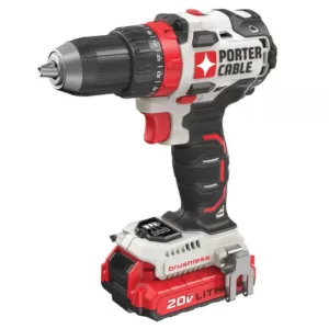 Porter-Cable 20-Volt MAX Lithium-Ion Brushless Cordless 1/2 in. Drill/Driver with 2 Batteries 1.5 Ah and Charger