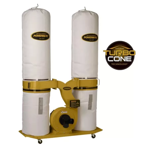 Powermatic PM1900TX-BK1 3HP 1PH Dust Collector with 30M Bag Filter