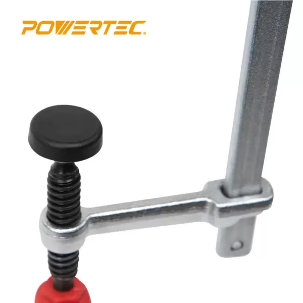 POWERTEC 5-3/8 in. Quick Screw Guide Rail Clamp with 2-3/8 in. Throat Depth (2-Pack)