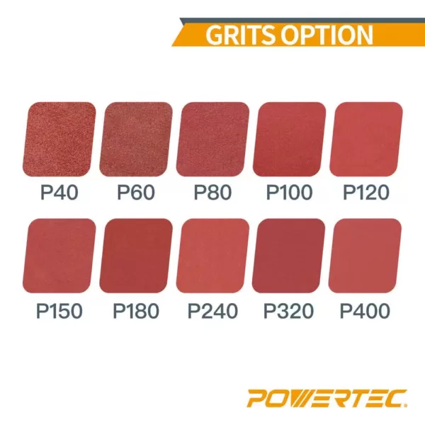 POWERTEC 4 in. x 36 in. 240-Grit Aluminum Oxide Sanding Belt (3-Pack)