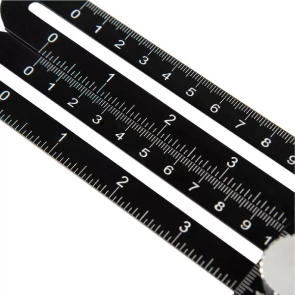 POWERTEC Universal Angle Template Tool 10 in. Optimized Aluminum Angle-izer Multi Angle Ruler Easy One Hand Utility Ultra Precise