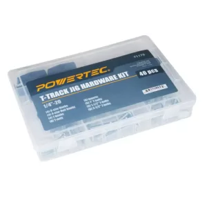 POWERTEC 1/4-20 in. T-Track Jig Hardware Kit (46-Piece)