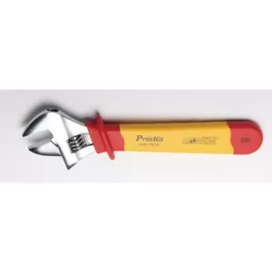 Pro'sKit 10 in. VDE 1000-Volt Insulated Adjustable Wrench