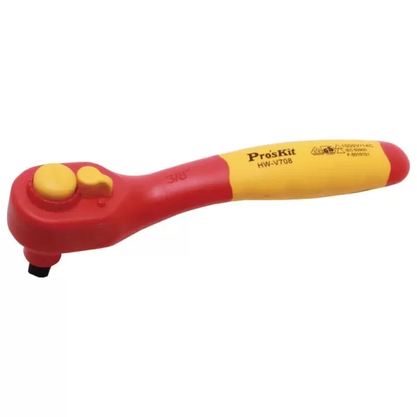 Pro'sKit 3/8 in. Drive 1000-Volt Insulated Reverse Ratchet Handle