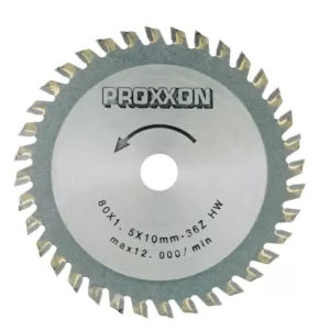 Proxxon 80 mm 36-Teeth Carbide Tipped Saw Blade