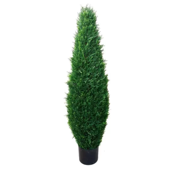 Pure Garden 41 in. Faux Potted Artificial Cyprus Tree