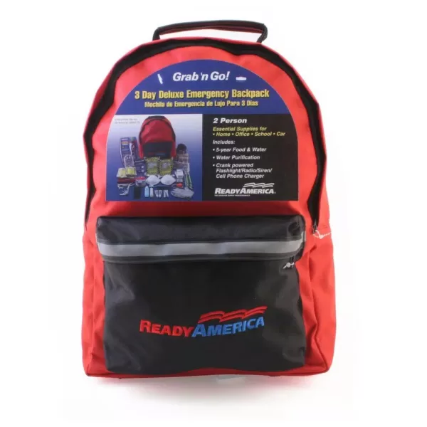 Ready America 2-Person 3-Day Deluxe Emergency Kit with Backpack