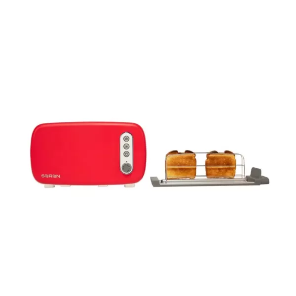 BergHOFF Seren 2-Slice Red Long Slot Toaster