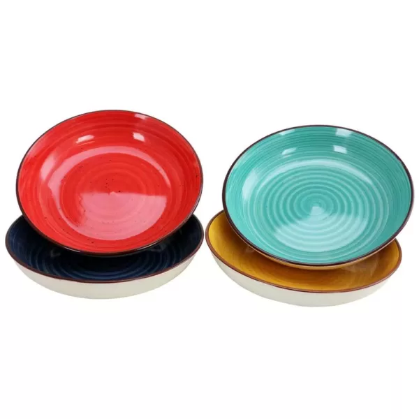 Gibson Home Color Speckle Assorted Color Bowls (Set of 4)