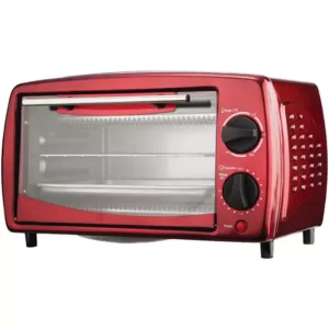 Brentwood 4-Slice Red Toaster Oven