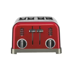 Cuisinart Classic Series 4-Slice Red Wide Slot Toaster with Crumb Tray
