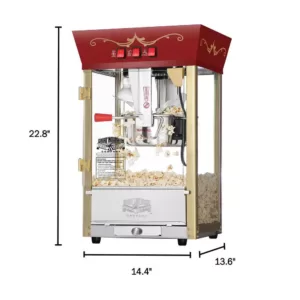 Great Northern 8 oz. Popcorn Red Antique Style Popcorn Popper Machine