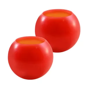 LUMABASE Battery Operated Wax LED Candles - Red (Set of 2)