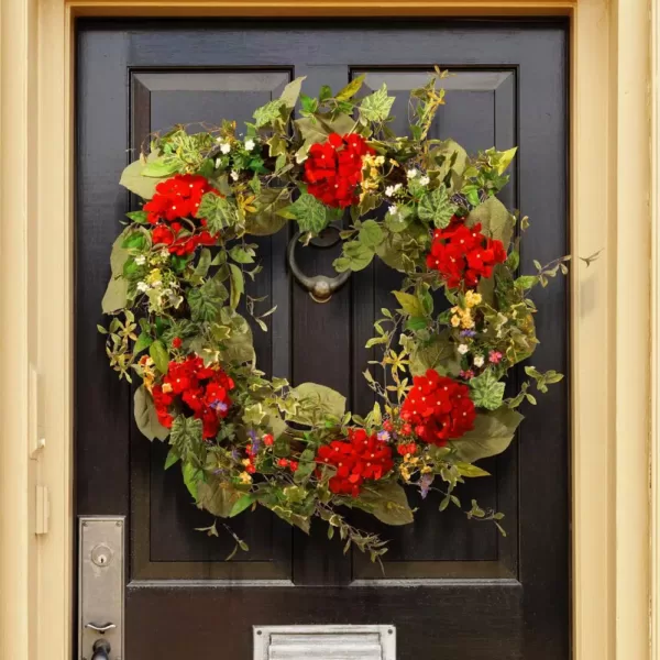 National Tree Company 32 in. Mixed Ivy/Flower Spring Wreath
