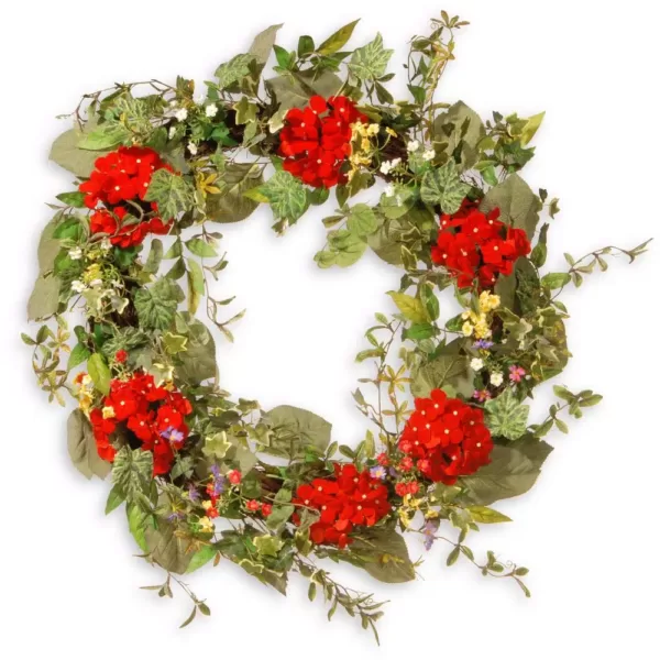 National Tree Company 32 in. Mixed Ivy/Flower Spring Wreath