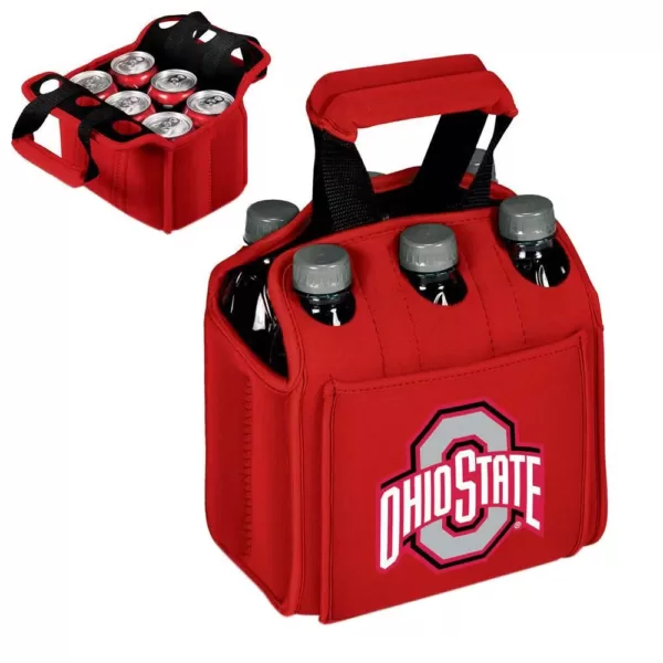 Picnic Time Ohio State University Buckeyes 6-Bottles Red Beverage Carrier