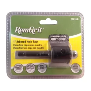 RemGrit 1 in. Diameter Carbide Grit Arbored Hole Saw