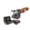 RIDGID 18-Volt OCTANE Cordless Brushless 7 in. Dual Angle Grinder Kit with (1) OCTANE Bluetooth 3.0 Ah Battery and Charger