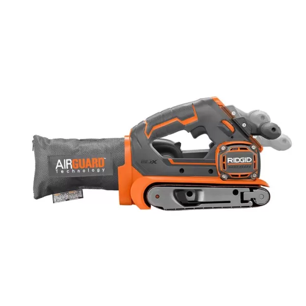 RIDGID 18-Volt Cordless Brushless 3 in. x 18 in. Belt Sander with 1.5 Ah Lithium-Ion Battery