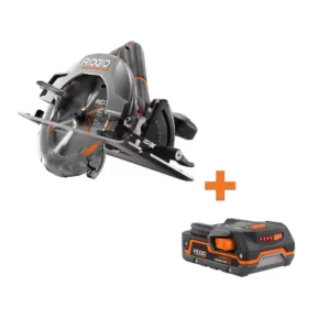 RIDGID 18-Volt Cordless Brushless 7-1/4 in. Circular Saw with 1.5 Ah Lithium-Ion Battery