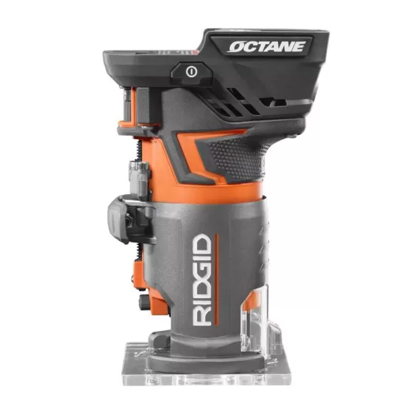 RIDGID 18-Volt OCTANE Fixed Base Router with 1/4 in. Bit with 18-Volt Lithium-Ion 4.0 Ah Battery and Charger Kit
