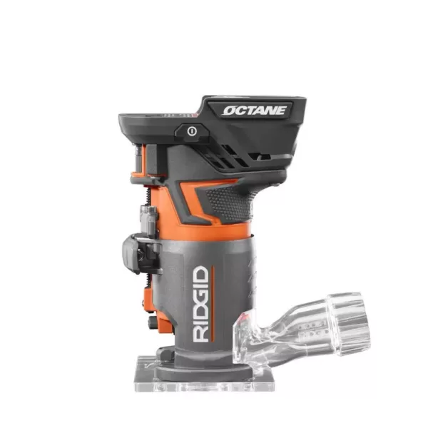 RIDGID 18-Volt OCTANE Fixed Base Router with 1/4 in. Bit with 18-Volt Lithium-Ion 4.0 Ah Battery and Charger Kit