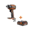 RIDGID 18-Volt Lithium-Ion Cordless Brushless 1/4 in. 3-Speed Impact Driver with Belt Clip with 1.5 Ah Lithium-Ion Battery