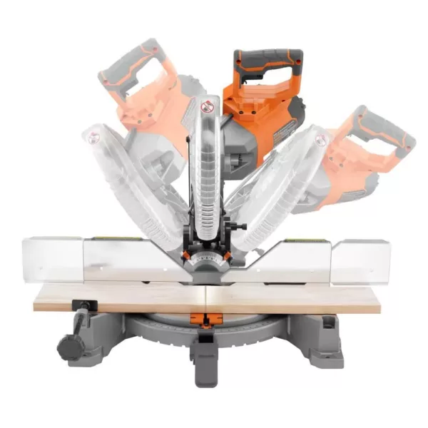 RIDGID 15 Amp 10 in. Dual Bevel Miter Saw with LED Cut Line Indicator
