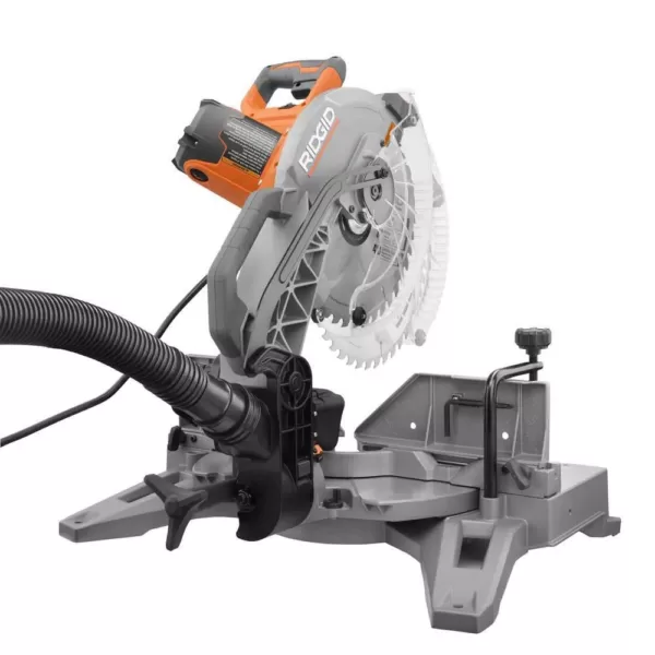 RIDGID 15 Amp Corded 12 in. Dual Bevel Miter Saw with LED