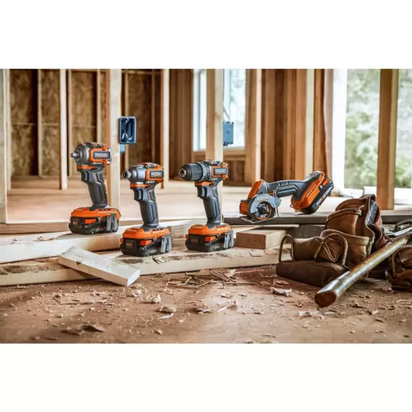 RIDGID 18V SubCompact Lithium-Ion Brushless 2-Tool Combo Kit with 3/8 in. Impact Wrench and 3 in. Multi-Material Saw