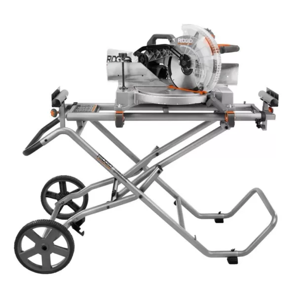 RIDGID Universal Mobile Miter Saw Stand with Mounting Braces