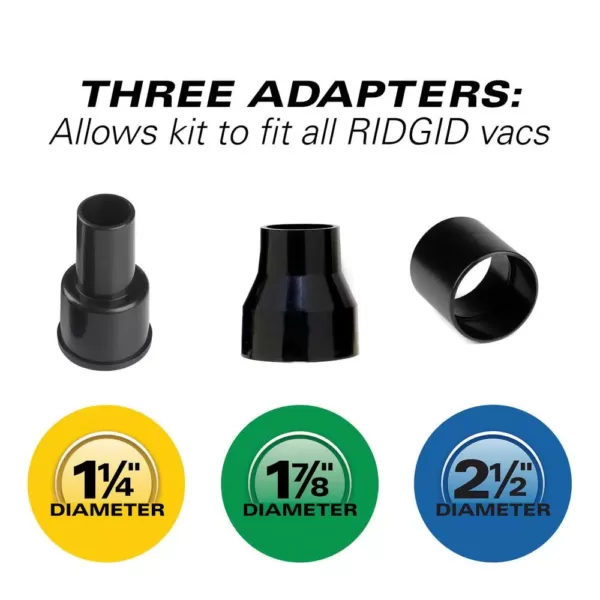 RIDGID Hose and Accessory Adapter Kit for RIDGID Wet/Dry Shop Vacuums