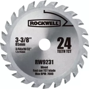 Rockwell VERSACUT 3-3/8 in. 24-Teeth Carbide-Tipped Blade