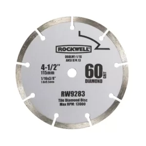 Rockwell 4-1/2 in. 60-Grit Diamond Compact Circular Saw Blade
