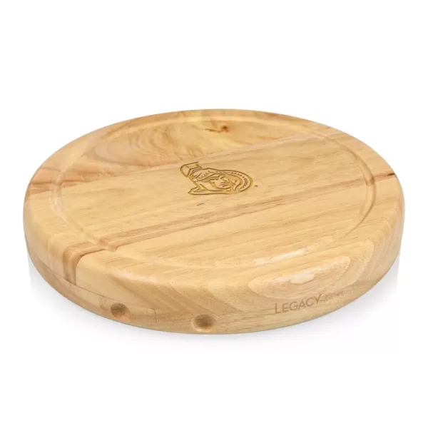 Picnic Time Ottawa Senators 10.20 in. Natural Wood Cheese Board and Tool Set