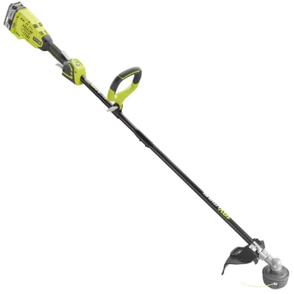 RYOBI ONE+ 18-Volt Lithium-Ion Brushless Cordless String Trimmer - 4.0 Ah Battery and Charger Included