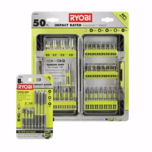 RYOBI Impact Rated Driving Kit (50-Piece) with BONUS (8-Piece) Impact Rated Driving Kit