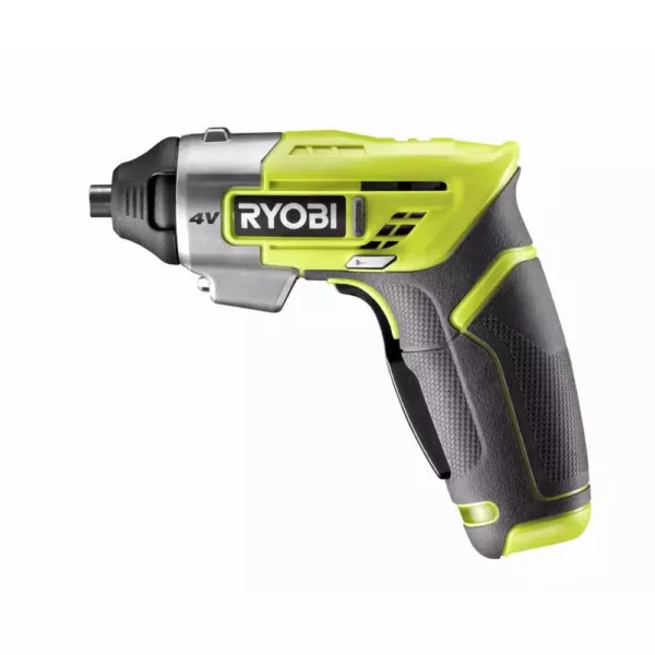 RYOBI 4V Lithium-Ion Cordless Multi-Head Screwdriver with (3) Head Attachments, (10) Driving Bits, and USB Charging Cable