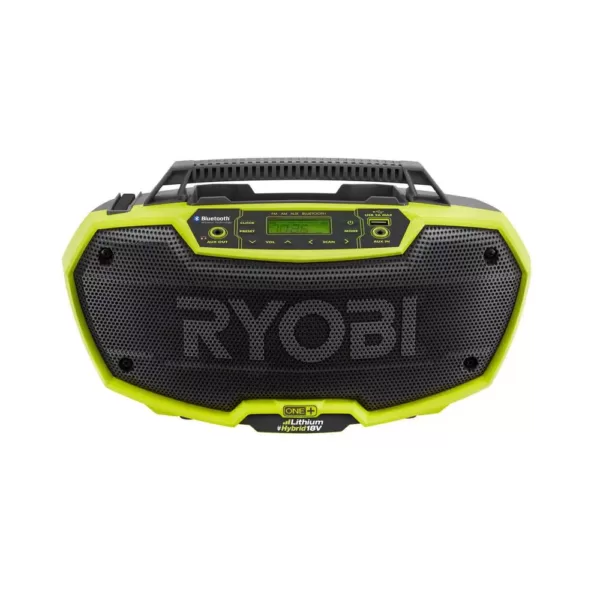 RYOBI 18-Volt ONE+ Hybrid Stereo with Bluetooth Wireless Technology with 2.0 Ah Battery and Charger Kit