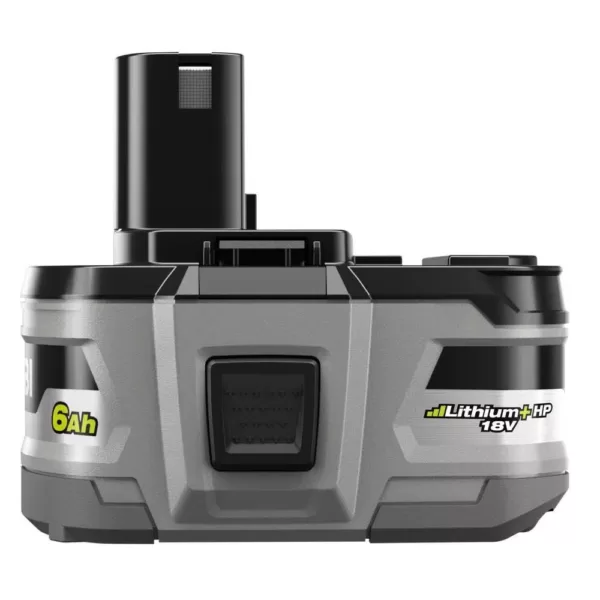 RYOBI 18V ONE+ Lithium-Ion 6.0 Ah LITHIUM+ HP High Capacity Battery and Charger
