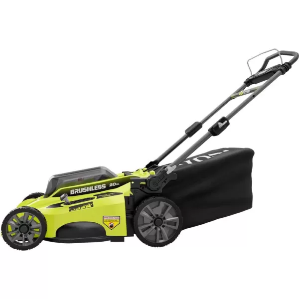 RYOBI 20 in. 40-Volt Brushless Lithium-Ion Cordless Battery Walk Behind Push Lawn Mower 6.0 Ah Battery/Charger Included