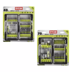 RYOBI Impact Rated Driving Kit (40-Piece) and Impact Rated Driving Kit (70-Piece)