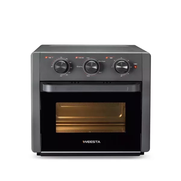 Boyel Living 19 qt. Sandy Grey Cold-formed Steel Air Fryer Toaster Oven with Air Fry Air Roast Toast Broil Bake Function
