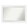 Amanti Art Corvino 41 in. W x 29 in. H Framed Rectangular Beveled Edge Bathroom Vanity Mirror in Satin White