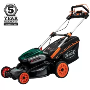 Scotts 21 in. 62-Volt Lithium-Ion Cordless Self-Propelled Walk Behind Mower with 4 Ah and 2.5 Ah Battery and Charger Included
